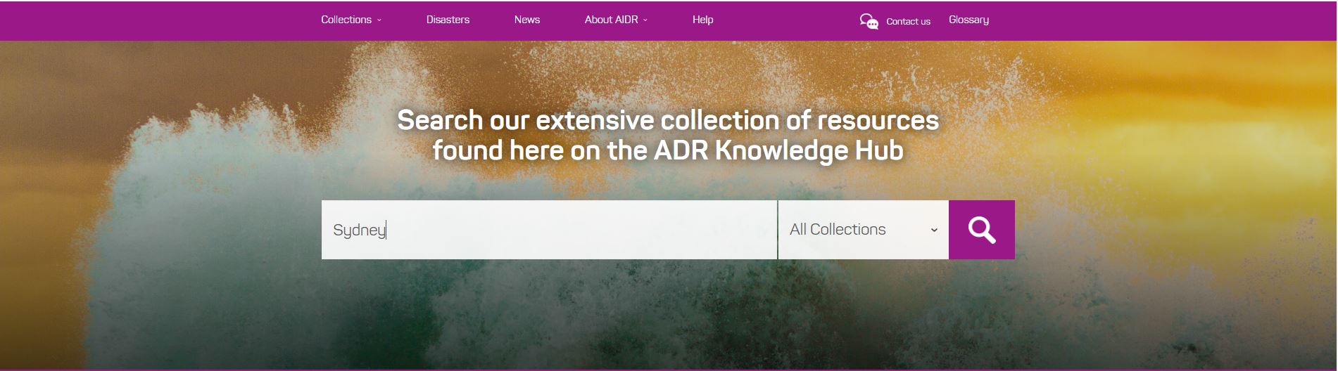 Image of the search bar from the Knowledge Hub