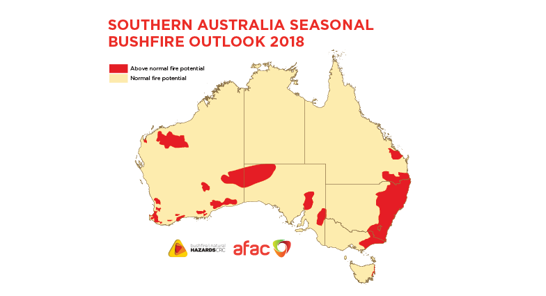 Southern Australia seasonal bushfire outlook 2018
