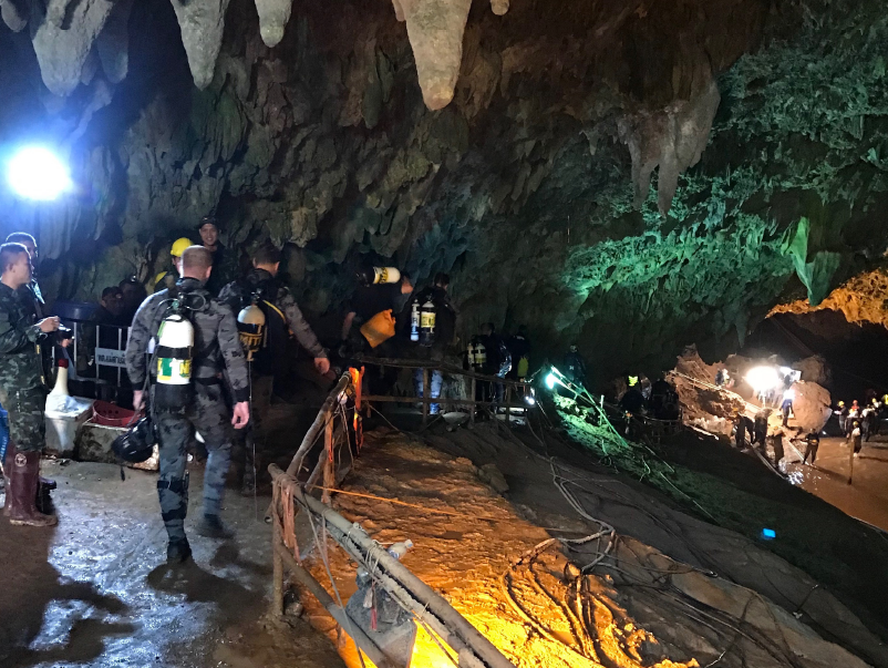 The entrance to the Tham Luang Nang Non Cave. Aspects of the cave rescue were used during the symposium scenario to examine how a similar situation might be dealt with in Australia. Source: Department of Home Affairs