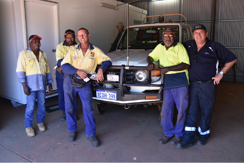 Volunteers from Bidyadanga Volunteer Fire Emergency Service in the Kimberley participated in the development phase of the program. Image: Nic Hatherly