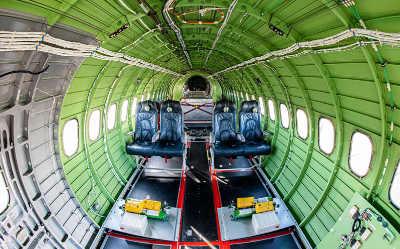 Inside the Q400MR a firefighting aircraft