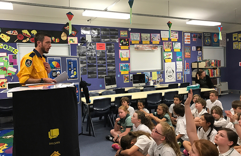 Firefighters are most effective when they spend more time either in conversation with the school leadership and teachers or in classrooms. Image: Warrimoo Public School