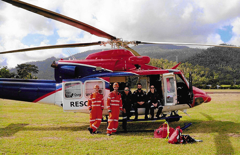 Teams conducting search and rescue operations near Tully, Far North Queensland.  Source: Steven Schwartz