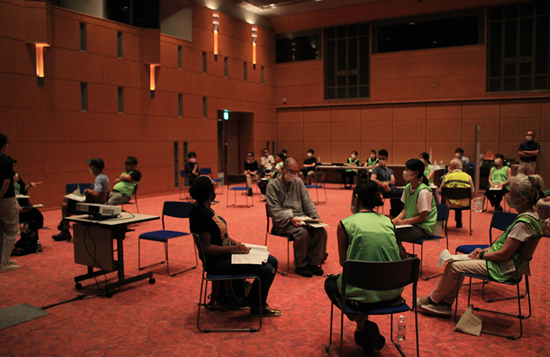 Disaster prevention event for foreign residents conducted at Kokoka Kyoto International Community House, Kyoto City in 2021. Image: Irene Petraroli